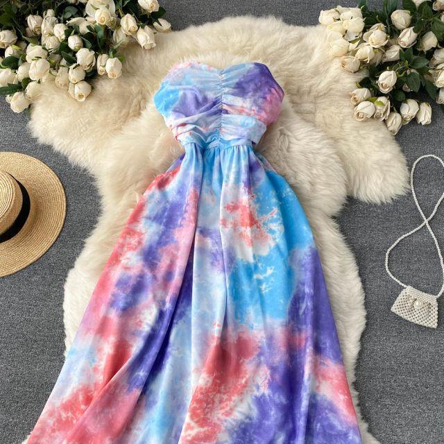 Tie Dye Tube Dress - Label Frenesi Fashion