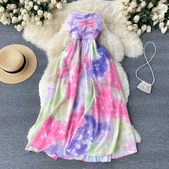 Tie Dye Tube Dress - Label Frenesi Fashion