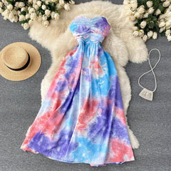 Tie Dye Tube Dress - Label Frenesi Fashion