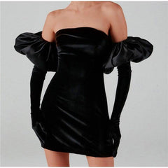 Tiffany Velvet Dress - Label Frenesi Fashion