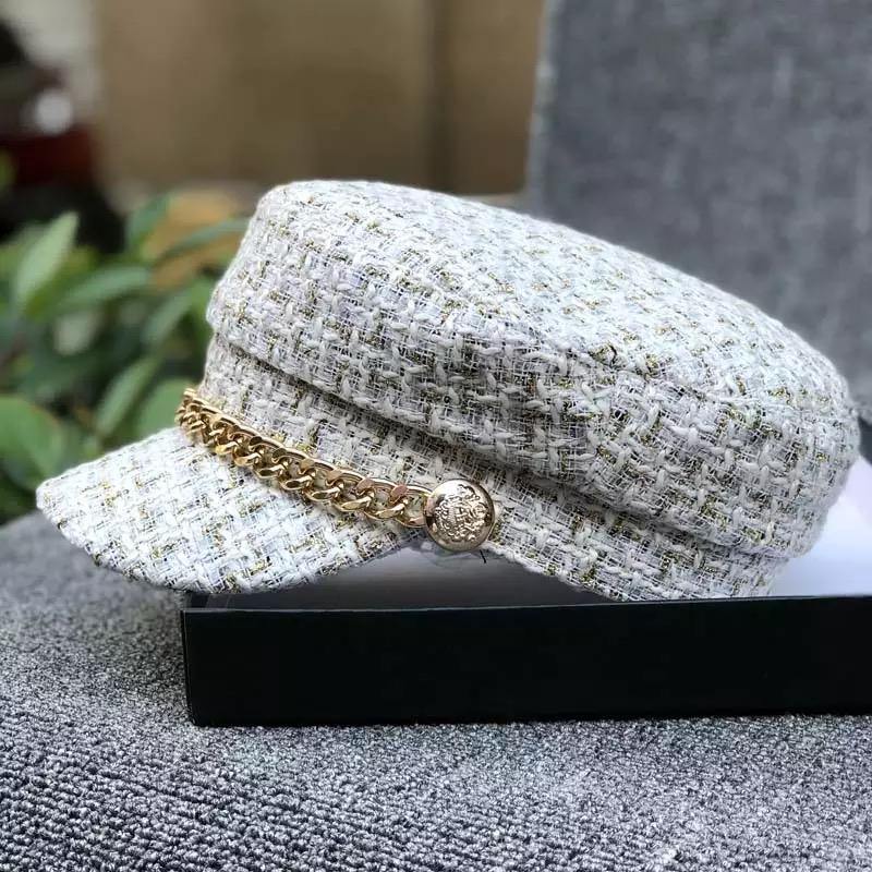 Tweed Winter Caps - Label Frenesi Fashion