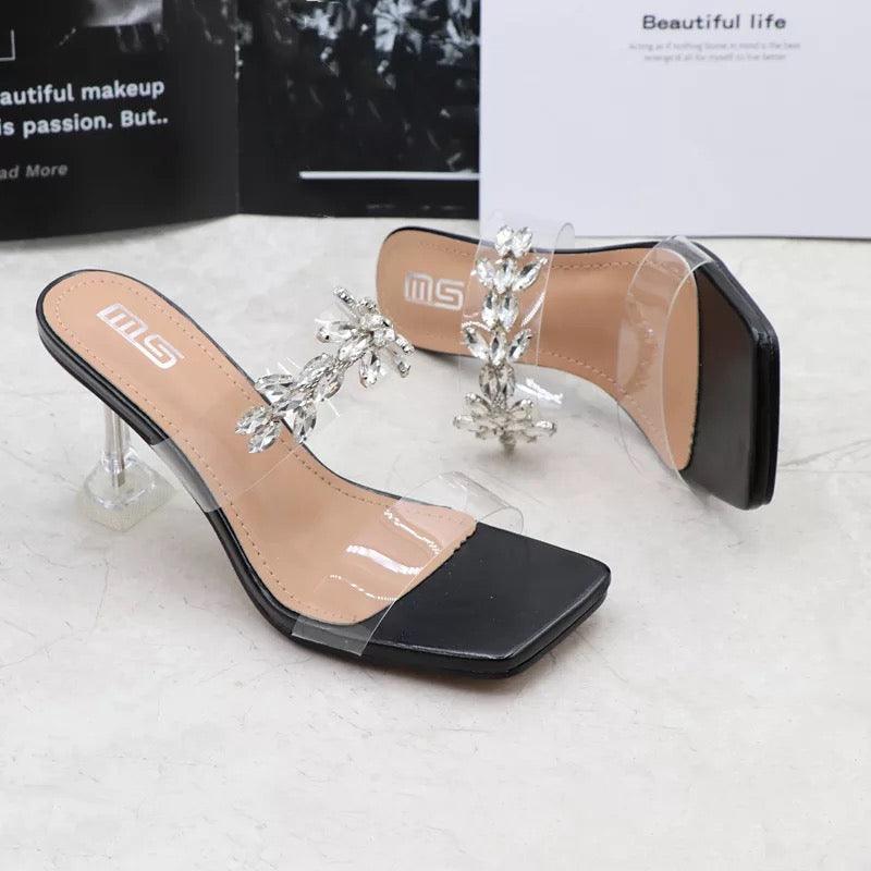 Ursula Rhinestone Heels - Label Frenesi Fashion