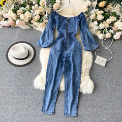 Vellencia Denim Jumpsuit - Label Frenesi Fashion